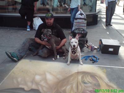 Earl and Matrix with the Chalkmaster - DT Toronto.
