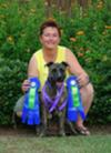 Roper with her AKC Titles!
