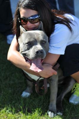 Blue and I on a fundraiser walk and run 
