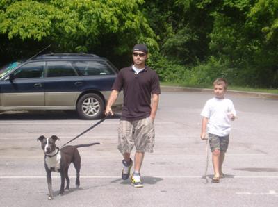 Mike, my oldest son, Tanner and Chopper