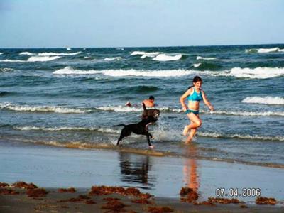 Frolicking with his Girl...